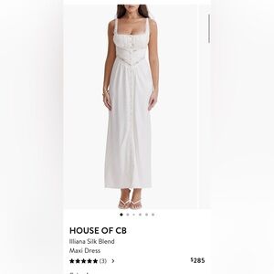 Illiana Silk Blend House of CB Ivory Maxi Dress